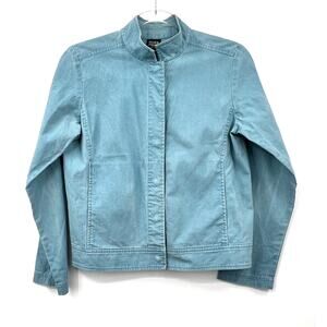 Eileen Fisher Jacket Womens Full Hidden Zip Travel Long‎ Sleeve Teal Size PP